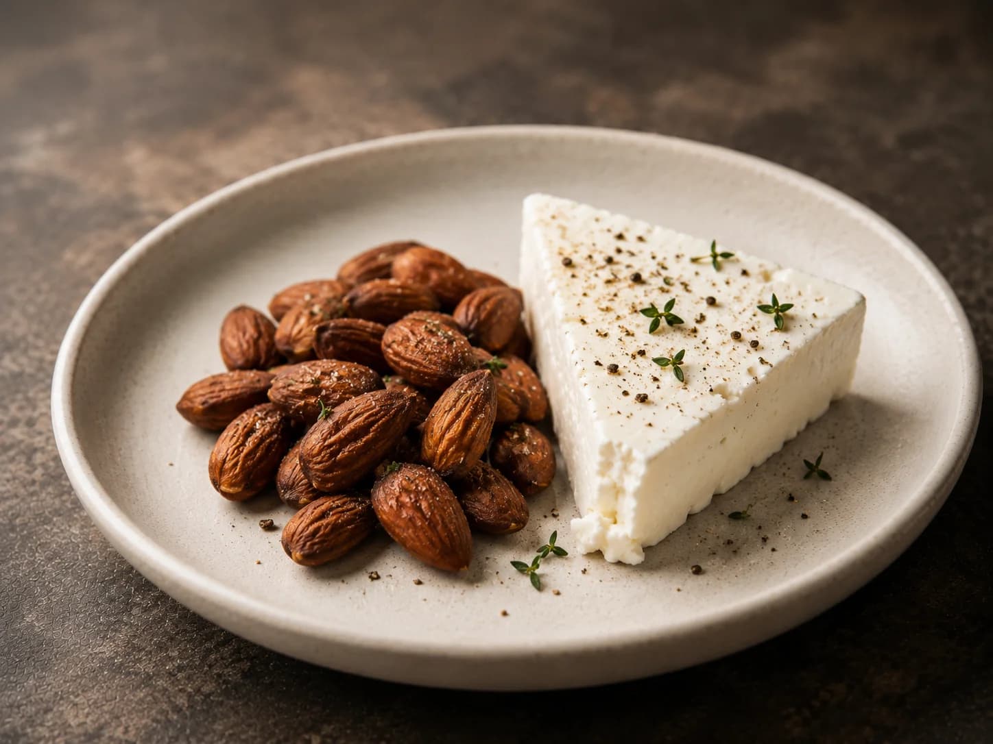 Smoked almonds & feta